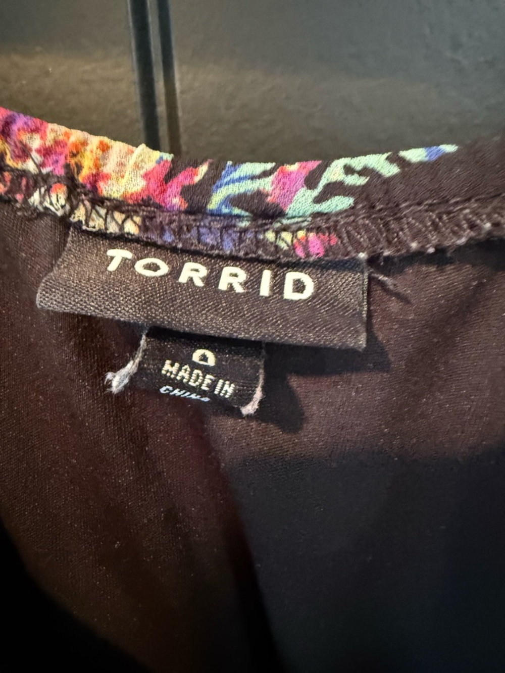 Torrid Floral Dress | Size 0 (Large) | Black Multicolor - Picture 5 of 5